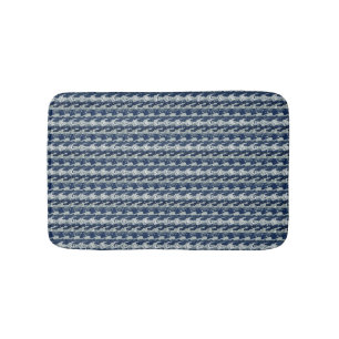 Tapis De Bain Motif Abstrait bleu marine