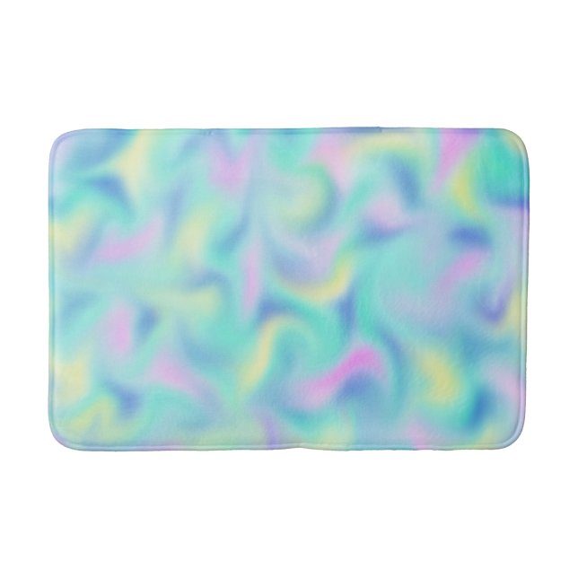 Tapis De Bain Motif Abstrait Blurred Pretty Pastel Swirls (Devant)