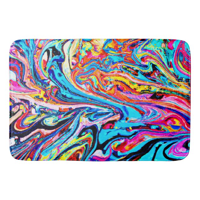 Tapis De Bain Motif Abstrait coloré (Devant)