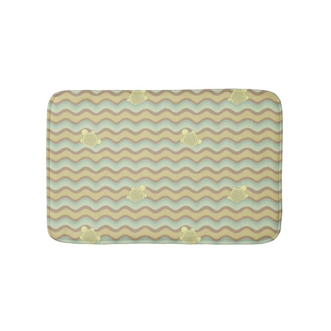Tapis De Bain motif abstrait coloré, vagues (Devant)