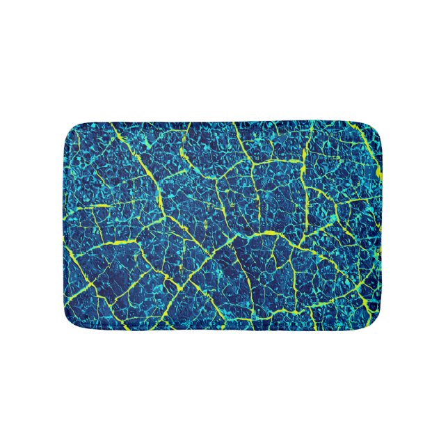 Tapis De Bain Motif abstrait de nature bleue (Devant)
