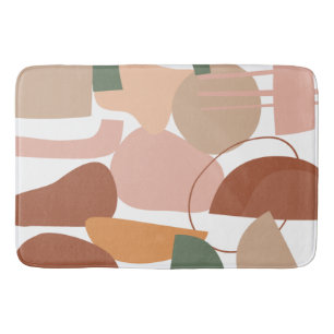 Tapis De Bain Motif Abstrait de ton terrestre