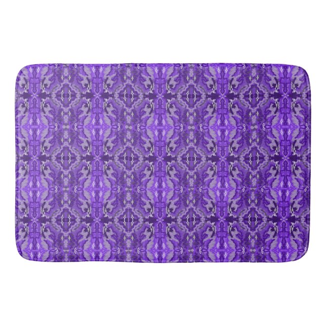 Tapis De Bain Motif Abstrait Diamond-y violet (Devant)