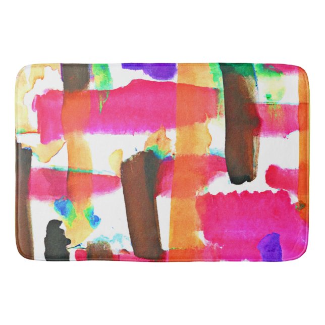 Tapis De Bain Motif Abstrait dynamique dans l'art (Devant)