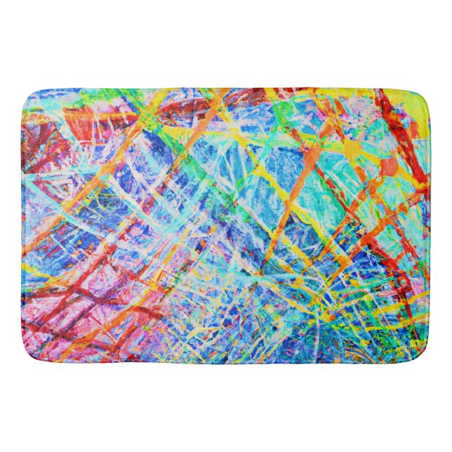 Tapis De Bain Motif Abstrait éclatant couleur éclatant (Devant)