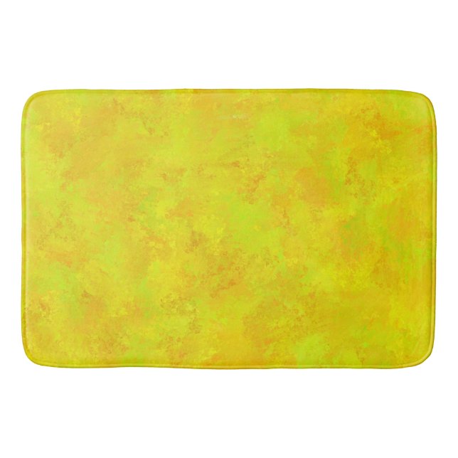 Tapis De Bain Motif Abstrait jaune orange (Devant)