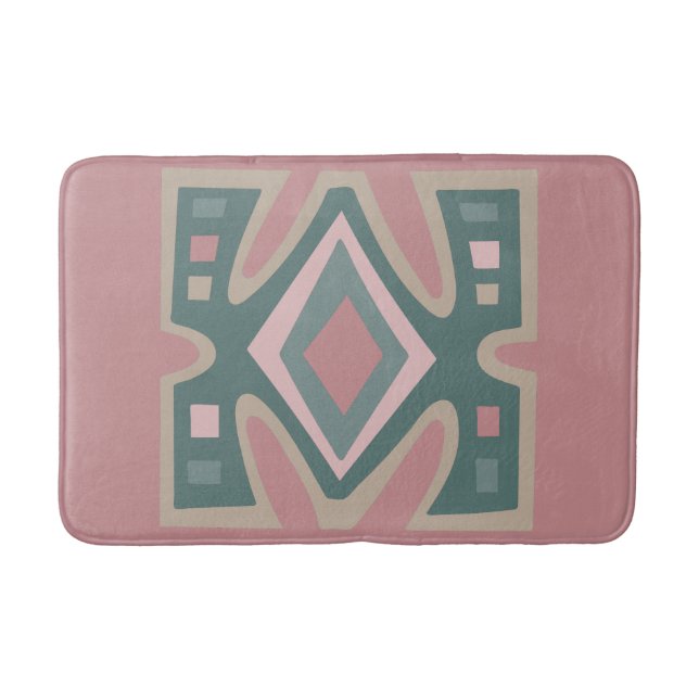 Tapis De Bain Motif abstrait moderne déco africain boho (Devant)
