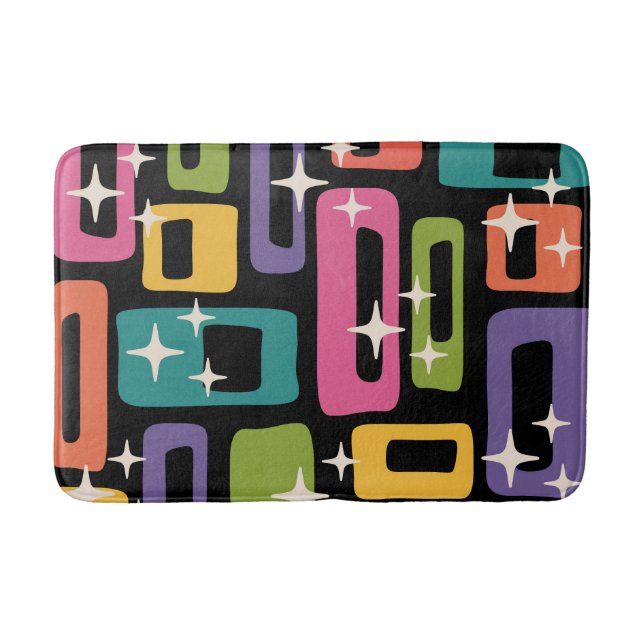 Tapis De Bain Motif Abstrait moderne du milieu du siècle (Devant)
