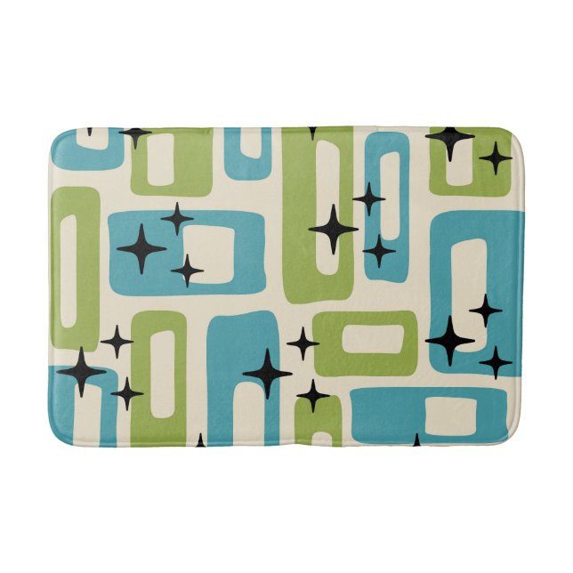 Tapis De Bain Motif Abstrait moderne du milieu du siècle (Devant)