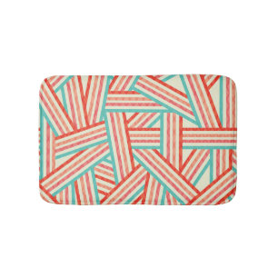 Tapis De Bain Motif Abstrait rayé coloré