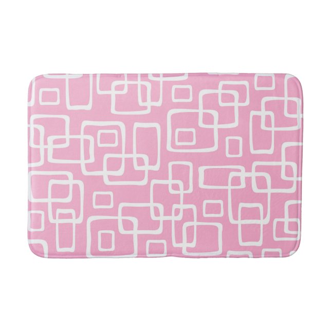 Tapis De Bain Motif Abstrait Rétro Moderne du Milieu du Siècle (Devant)