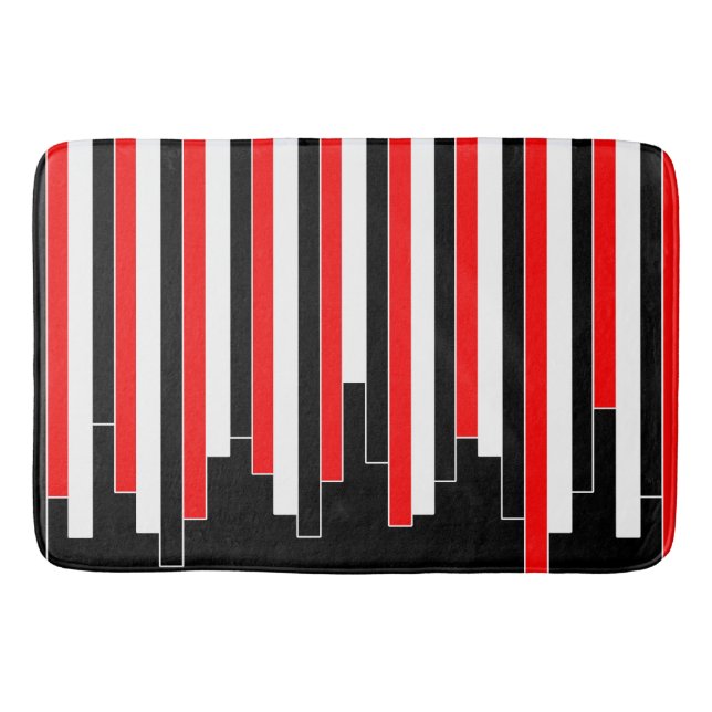Tapis De Bain motif Abstrait - rouge (Devant)