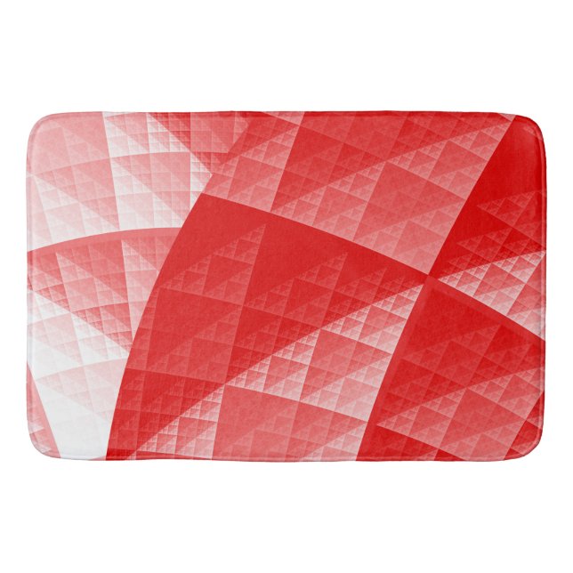 Tapis De Bain Motif abstrait rouge (Devant)