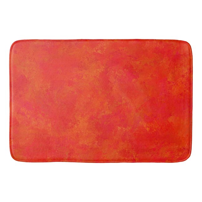 Tapis De Bain Motif Abstrait rouge orange (Devant)