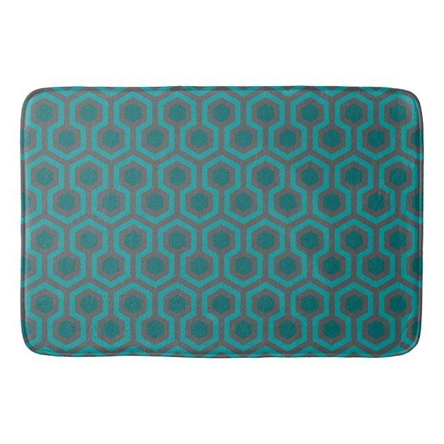 Tapis De Bain Motif Abstrait Turquoise Turquoise Green des année (Devant)