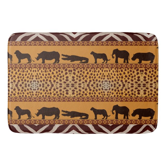 Tapis De Bain Motif africain moderne de Cheetah (Devant)