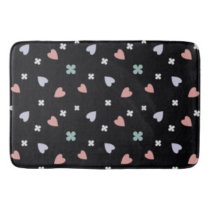 Tapis De Bain Motif Amour Chanceux Cœurs Trèfle Mignon