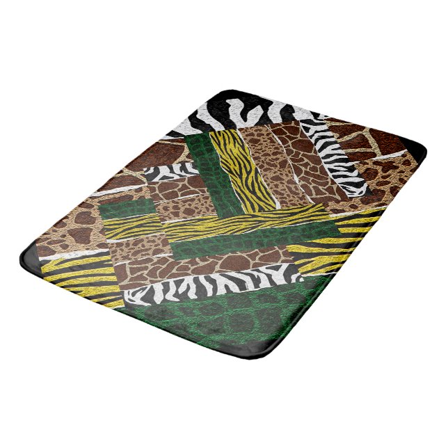 Tapis De Bain Motif animal africain (Angle)