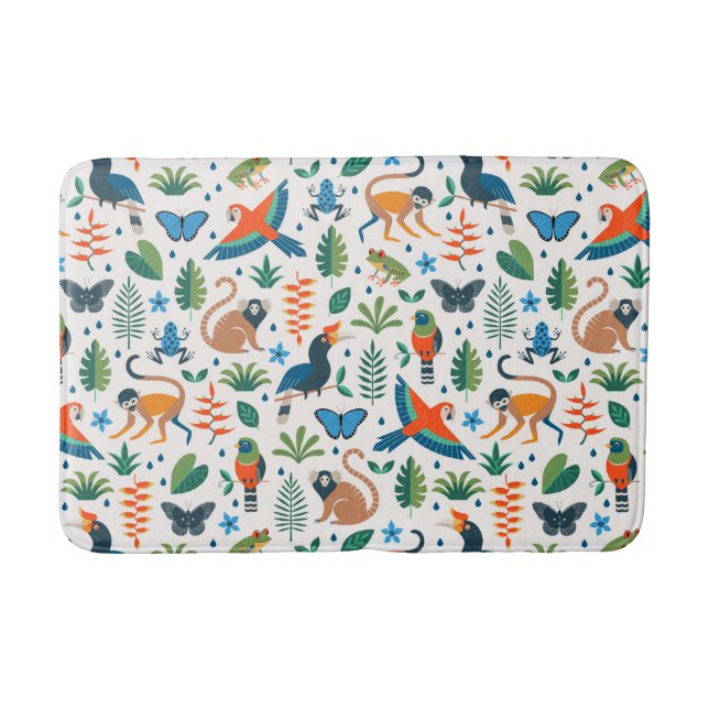 Tapis De Bain Motif animal de la forêt tropicale (Devant)