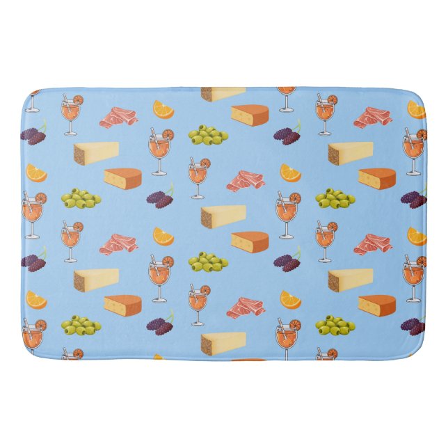 Tapis De Bain Motif Aperol et Fromage (Devant)