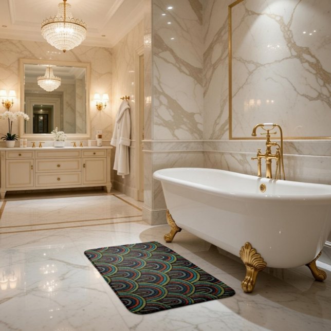 Tapis De Bain Motif Arc Broderie Rétro (Créateur téléchargé)