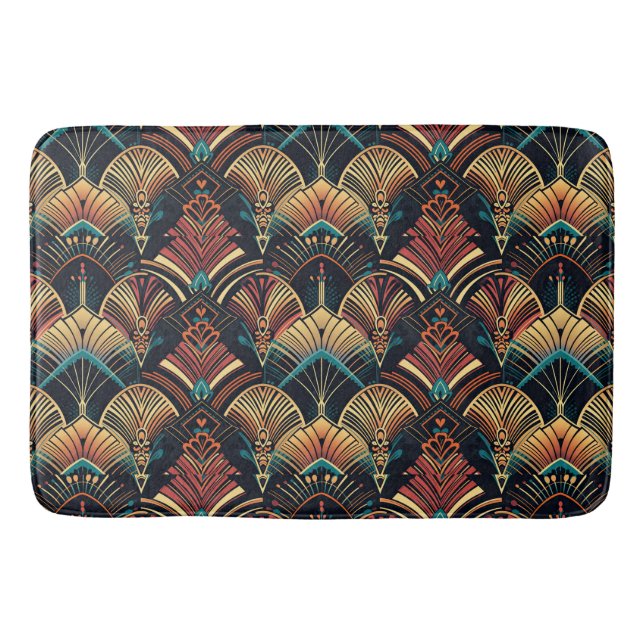 Tapis De Bain motif art déco carrelé mignon (Devant)