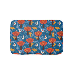 Tapis De Bain motif avec les chats et les oiseaux mignons