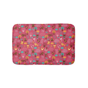 Tapis De Bain Motif avec les oiseaux et les chats mignons