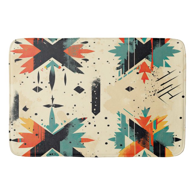 Tapis De Bain motif aztèque moderne unique élégant (Devant)