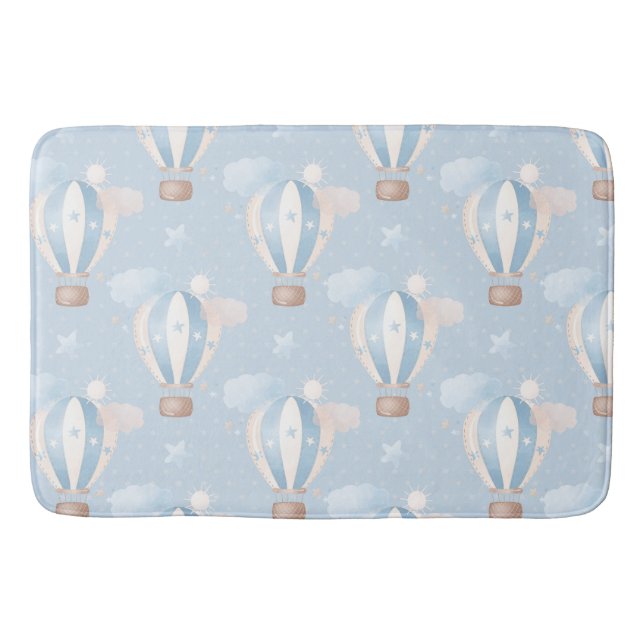 Tapis De Bain Motif Ballons Bleus (Devant)