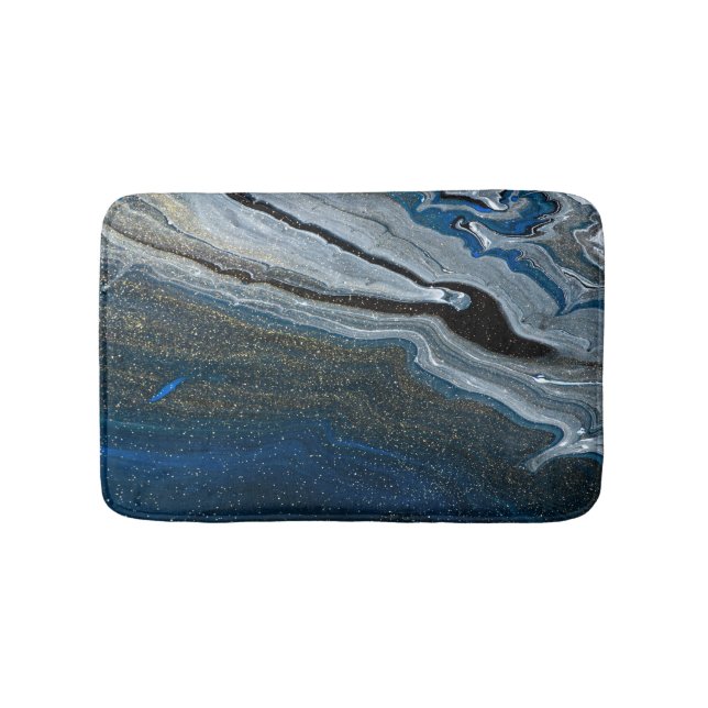 Tapis De Bain Motif Bille Bleue Tendance (Devant)