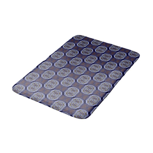 Tapis De Bain Motif bleu (Angle)