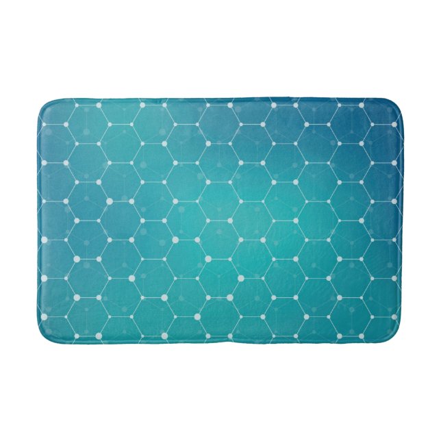 Tapis De Bain Motif bleu d'ADN de Teal (Devant)