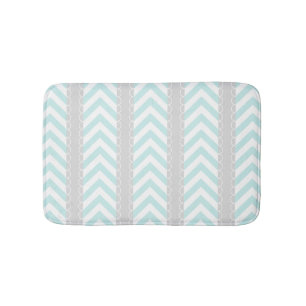 Tapis De Bain Motif bleu, gris, blanc en bon état de rayures de