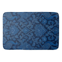 Motif bleu paon profond persan de luxe