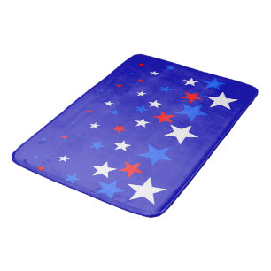 Tapis De Bain Motif bleu, rouge et blanc