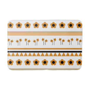 Tapis De Bain Motif Boho triangle de bordure