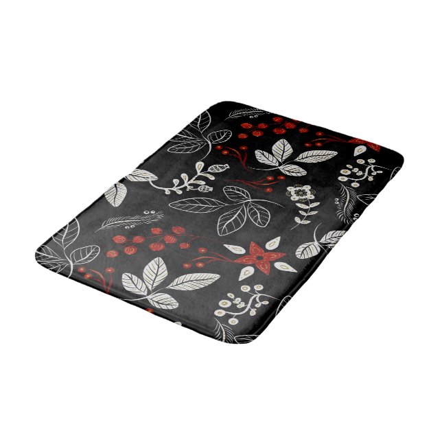 Tapis De Bain Motif botanique élégant (Angle)