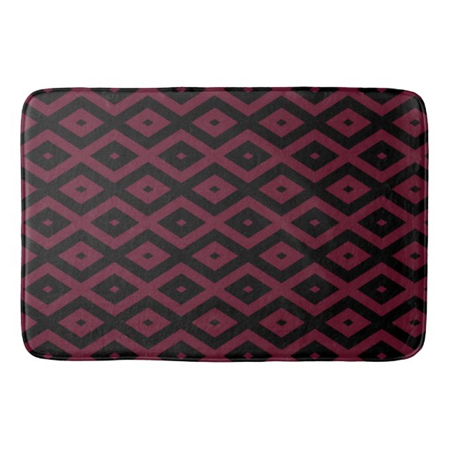 Tapis De Bain Motif bourguignon et diamant noir (Devant)