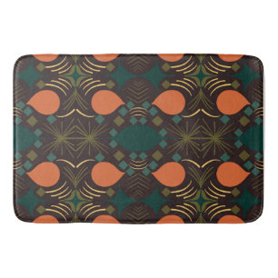 Tapis De Bain Motif Brown Boho Geometry Diamond