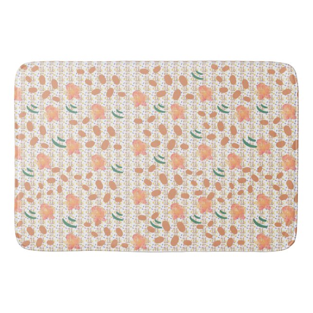 Tapis De Bain Motif Caramel perles de bain Mat (Devant)
