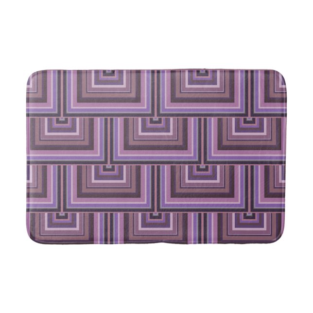 Tapis De Bain Motif carré rayures (Devant)