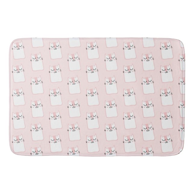 Tapis De Bain Motif chat chaton mignon dormant (Devant)