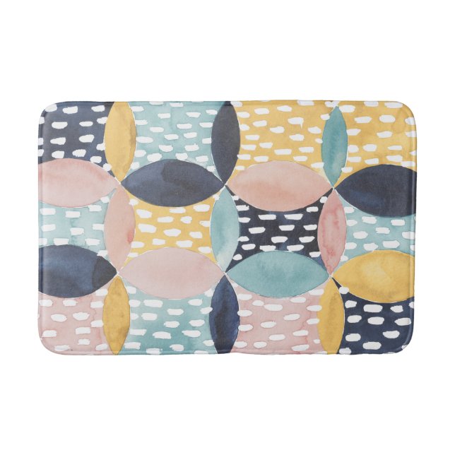 Tapis De Bain Motif circulaire Abstrait (Devant)