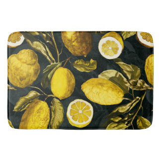 Tapis De Bain Motif citron et feuille V