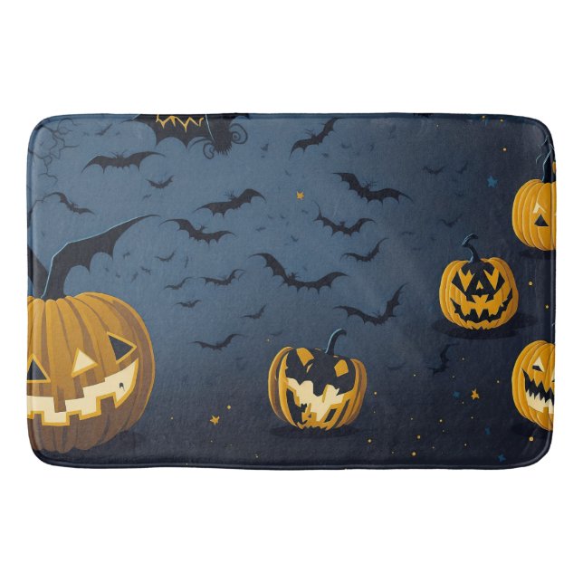 Tapis De Bain motif citrouille halloween (Devant)