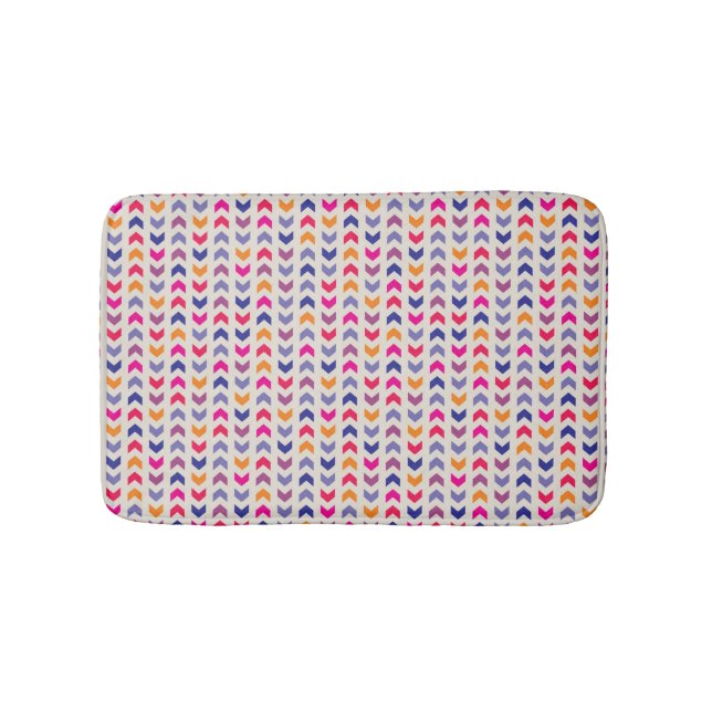 Tapis De Bain motif coloré Aztec Chevron (Devant)