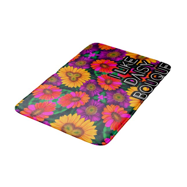 Tapis De Bain Motif coloré Daisy Bouquet (Angle)