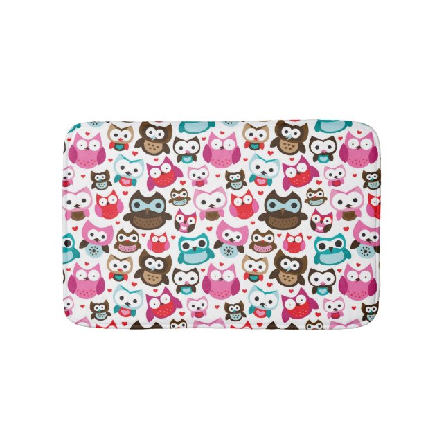Tapis De Bain motif coloré de hibou (Devant)