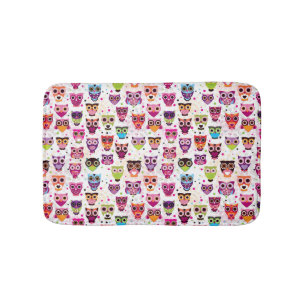 Tapis De Bain Motif coloré de hibou pour des enfants